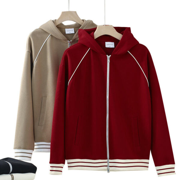 Best-Selling Autumn Retro Cotton Zip Hoodie, Soft & Minimalist Design