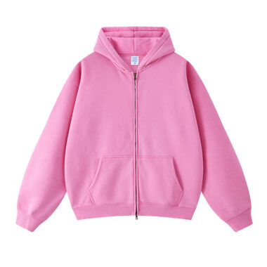 Autumn Winter Fleece Zip Hoodie – Soft and Cozy Design