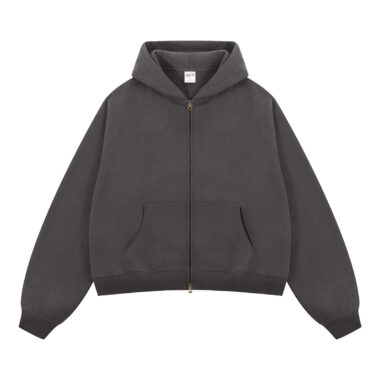 Autumn Winter Fleece Zip Hoodie – Soft and Cozy Design
