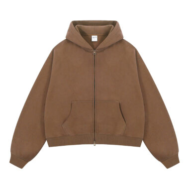 Autumn Winter Fleece Zip Hoodie – Soft and Cozy Design