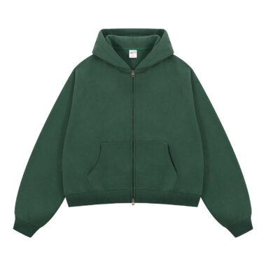 Autumn Winter Fleece Zip Hoodie – Soft and Cozy Design