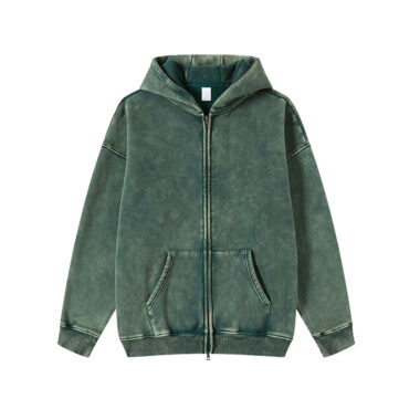 Custom High-Quality Retro Zip Hoodie, Soft and Durable Design