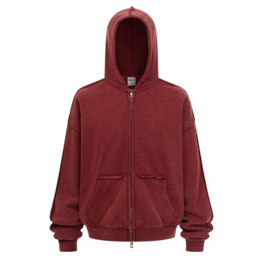 Custom High-Quality Retro Zip Hoodie, Soft and Durable Design