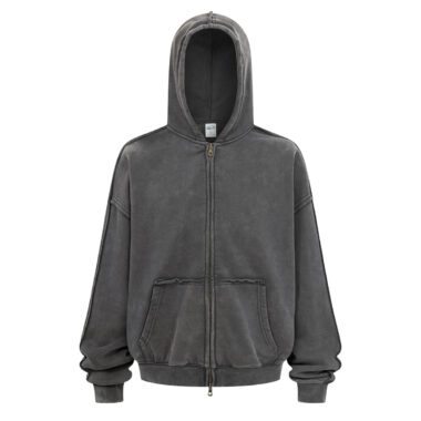 Custom High-Quality Retro Zip Hoodie, Soft and Durable Design