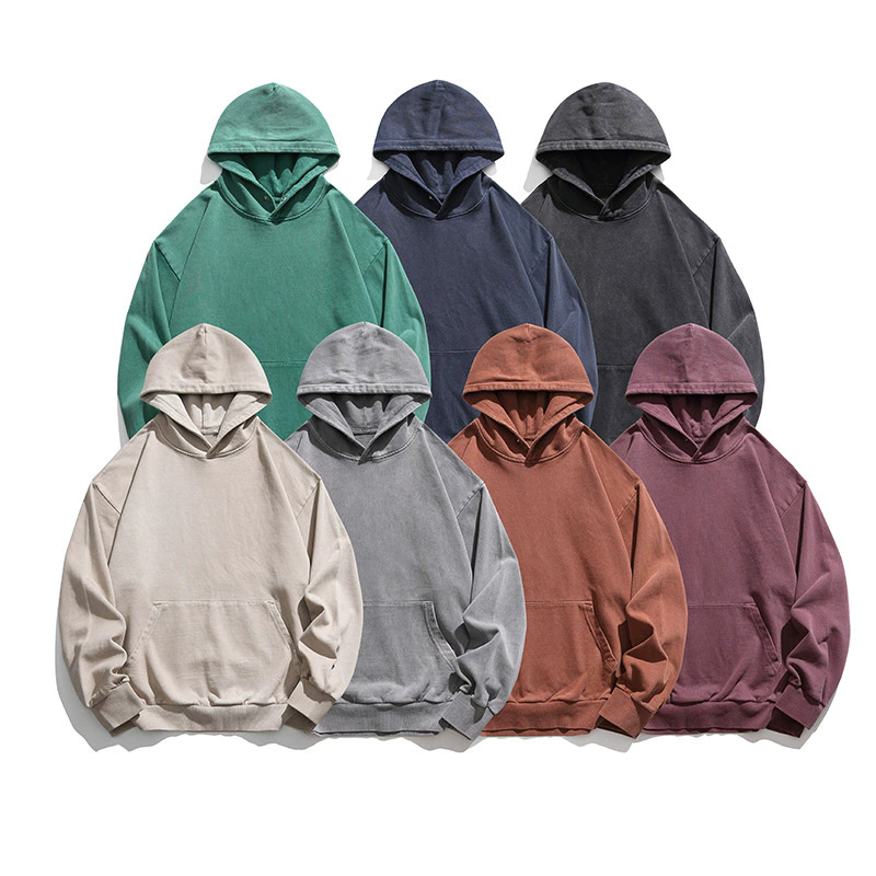 Vintage Casual Unisex Oversized Hoodie – Solid Color Loose Fit