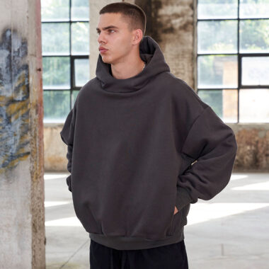 Premium Fleece Lined Men's Oversized Hoodie – Solid Color