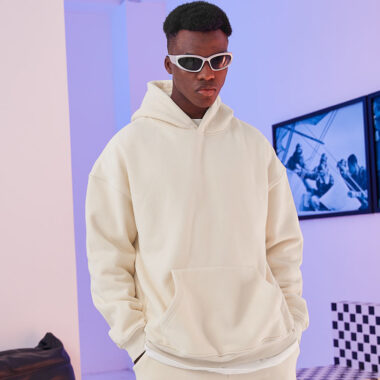 Premium Fleece Lined Men's Oversized Hoodie – Solid Color