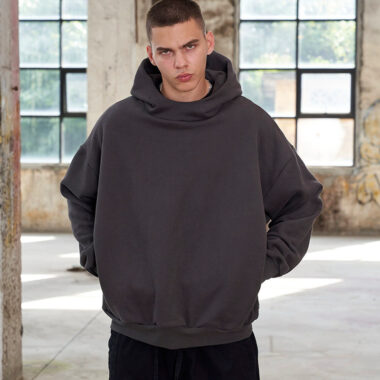 Premium Fleece Lined Men's Oversized Hoodie – Solid Color