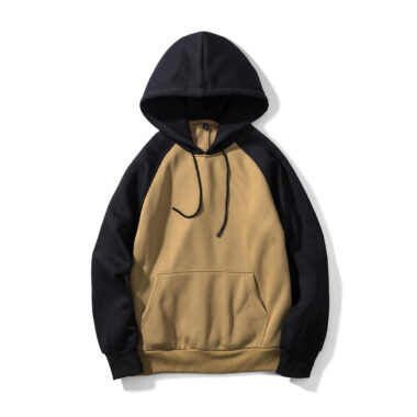 Custom Men’s Loose Fit Colorblock Pullover Hoodies