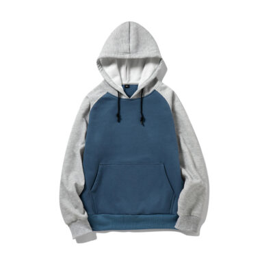 Custom Men’s Loose Fit Colorblock Pullover Hoodies