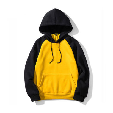 Custom Men’s Loose Fit Colorblock Pullover Hoodies