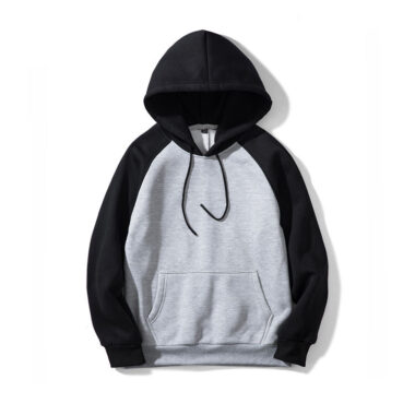 Custom Men’s Loose Fit Colorblock Pullover Hoodies