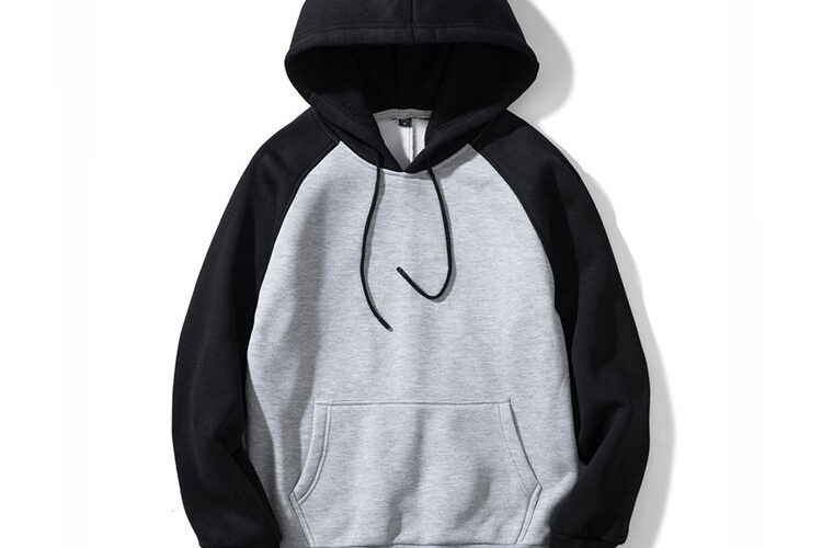 Custom Men’s Loose Fit Colorblock Pullover Hoodies