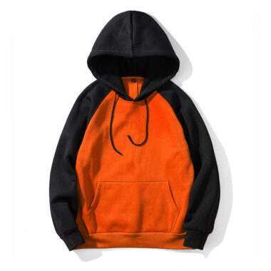 Custom Men’s Loose Fit Colorblock Pullover Hoodies