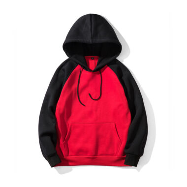Custom Men’s Loose Fit Colorblock Pullover Hoodies