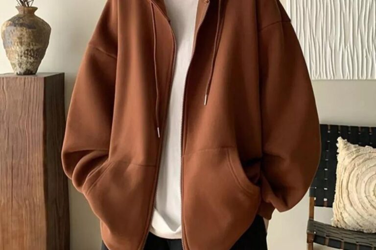 Plain Casual Fashion Zip Hoodie – Minimalist & Comfortable