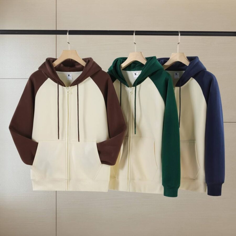 Unisex Casual Colorblock Pullover Hoodies