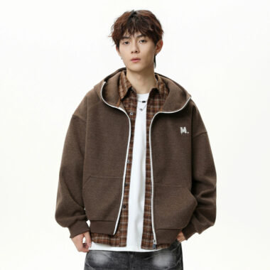 Autumn Vintage Oversized Unisex Zip Hoodie – Comfortable Streetwear Style