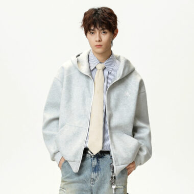 Autumn Vintage Oversized Unisex Zip Hoodie – Comfortable Streetwear Style