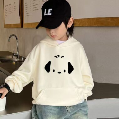 Thick fleece cotton cartoon unisex winter kids hoodie