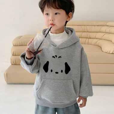 Thick fleece cotton cartoon unisex winter kids hoodie