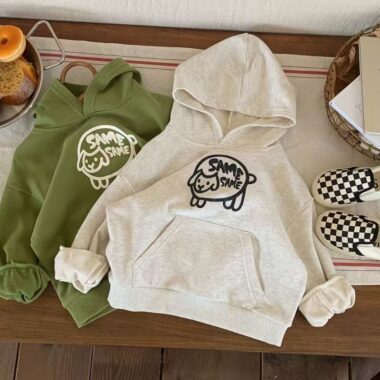 Loose casual cartoon spring autumn hoodie for kids wear
