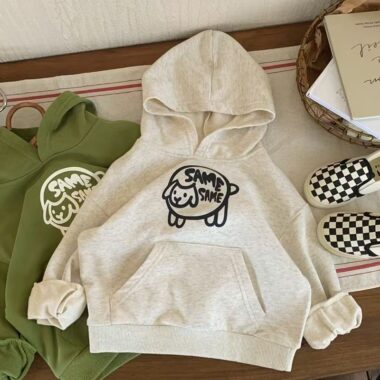 Loose casual cartoon spring autumn hoodie for kids wear