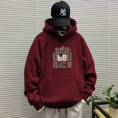 Fleece loose plus size men’s autumn winter pullover hoodie