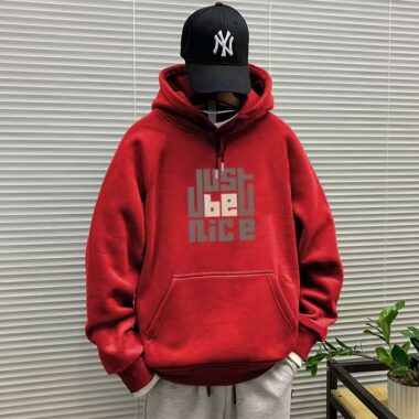 Fleece loose plus size men’s autumn winter pullover hoodie
