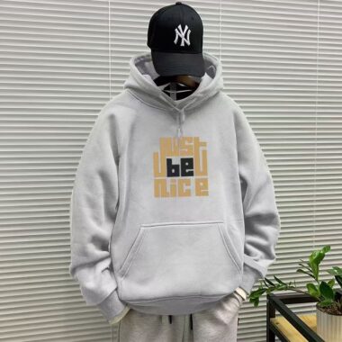 Fleece loose plus size men’s autumn winter pullover hoodie