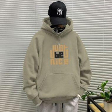 Fleece loose plus size men’s autumn winter pullover hoodie