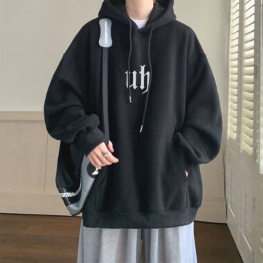 Heavyweight cotton American style men’s oversized hoodie