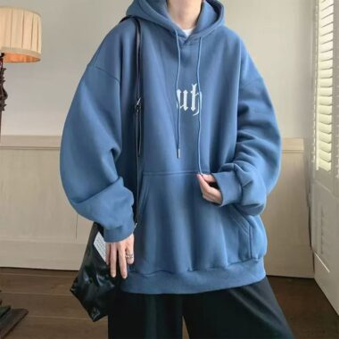 Heavyweight cotton American style men’s oversized hoodie