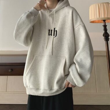 Heavyweight cotton American style men’s oversized hoodie