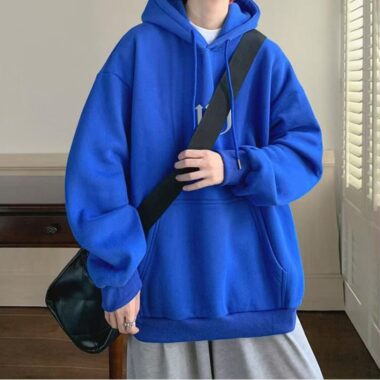 Heavyweight cotton American style men’s oversized hoodie