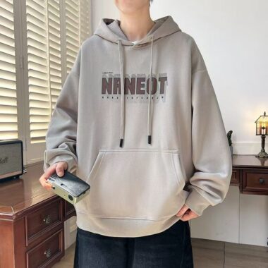 Loose men’s spring autumn casual pullover hoodie