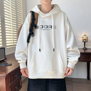 Loose men’s spring autumn casual pullover hoodie