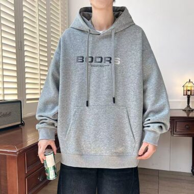Loose men’s spring autumn casual pullover hoodie
