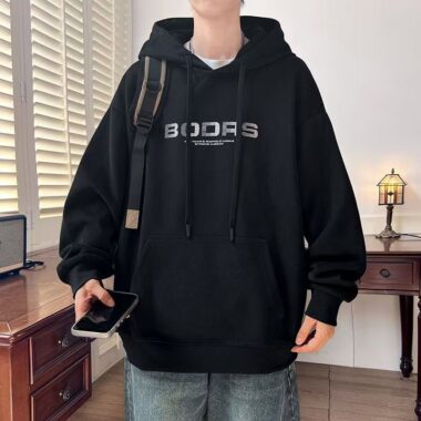Loose men’s spring autumn casual pullover hoodie