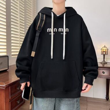 Loose men’s spring autumn casual pullover hoodie