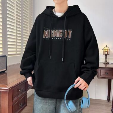 Loose men’s spring autumn casual pullover hoodie