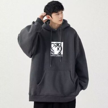 Loose plus size spring autumn oversized hoodie for men