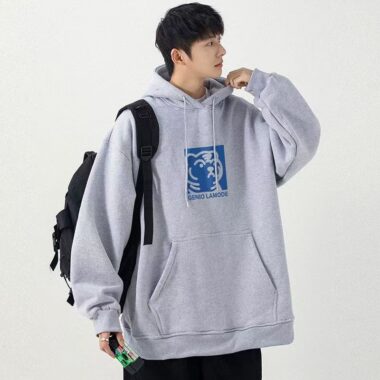 Loose plus size spring autumn oversized hoodie for men