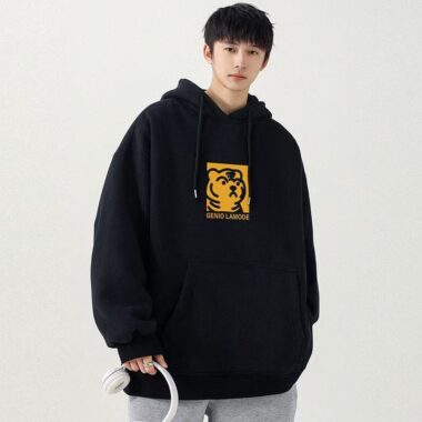 Loose plus size spring autumn oversized hoodie for men