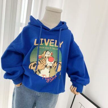 Thick cartoon warm autumn winter unisex fleece kids hoodie