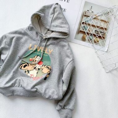 Thick cartoon warm autumn winter unisex fleece kids hoodie