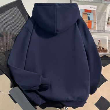 Loose unisex autumn winter letter print casual zip hoodie