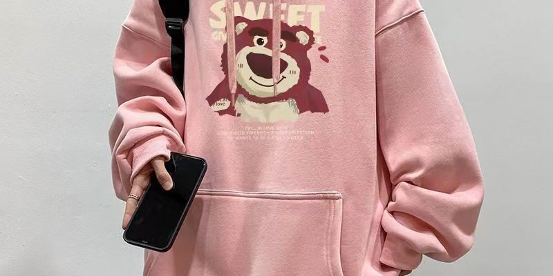 Loose vintage fleece men’s oversized hoodie warm winter