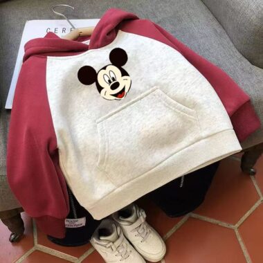 Winter warm stylish fleece hoodie for kids in soft fabric