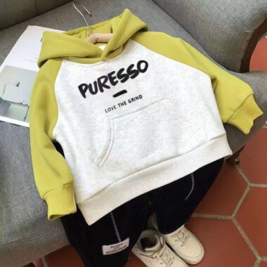 Winter warm stylish fleece hoodie for kids in soft fabric